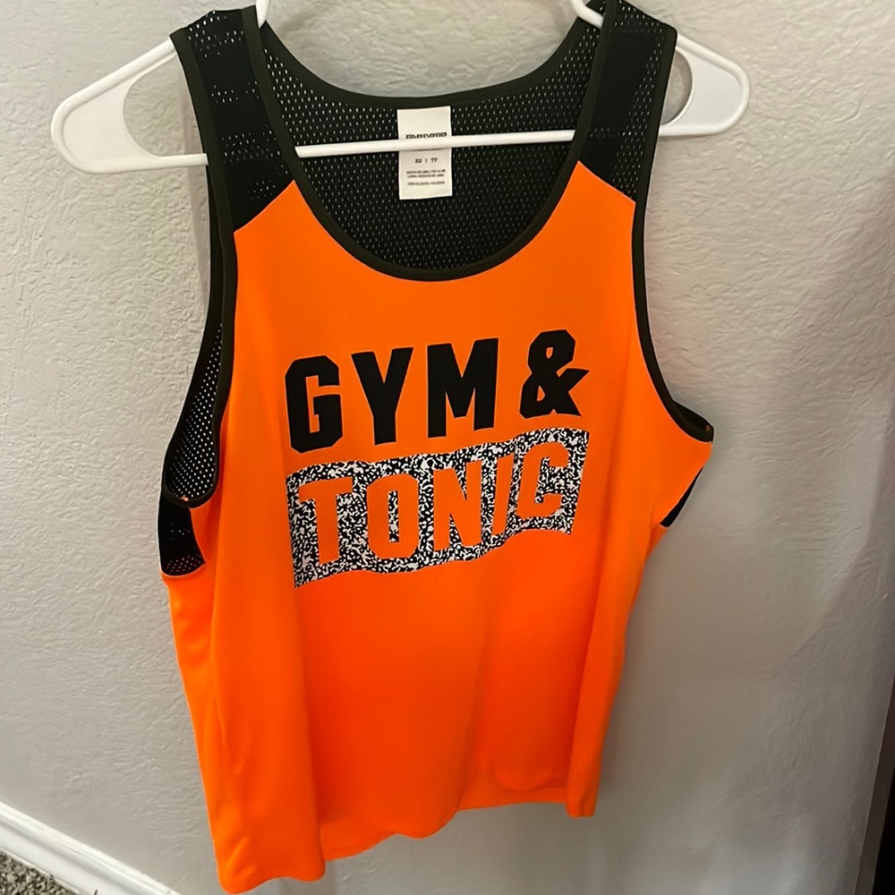 Sz xs, orange/black, sport tank